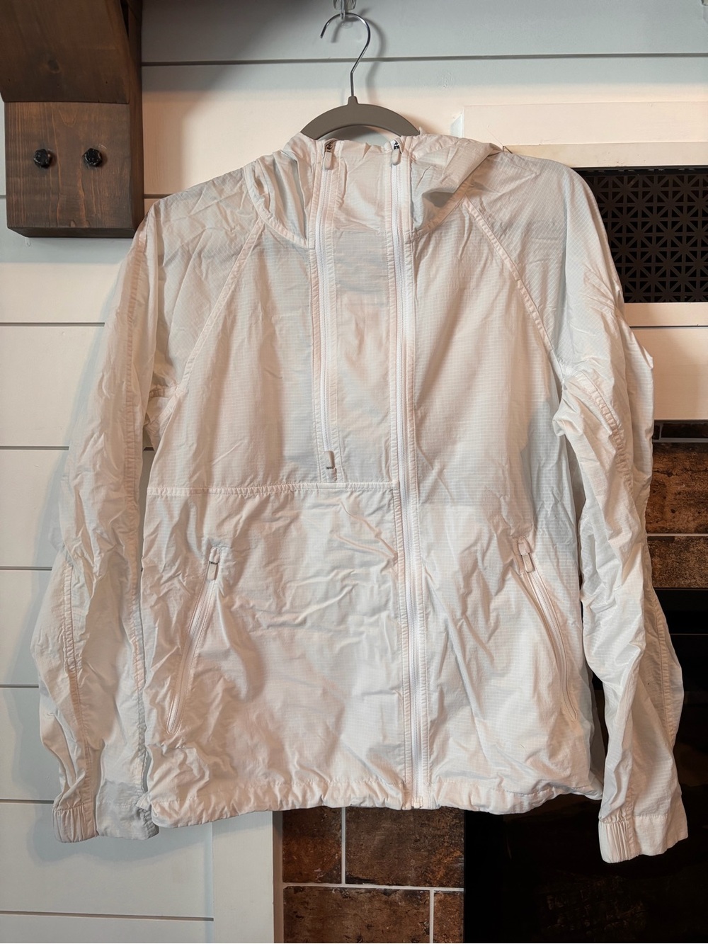 lululemon athletica White Lightweight Hooded Jacket